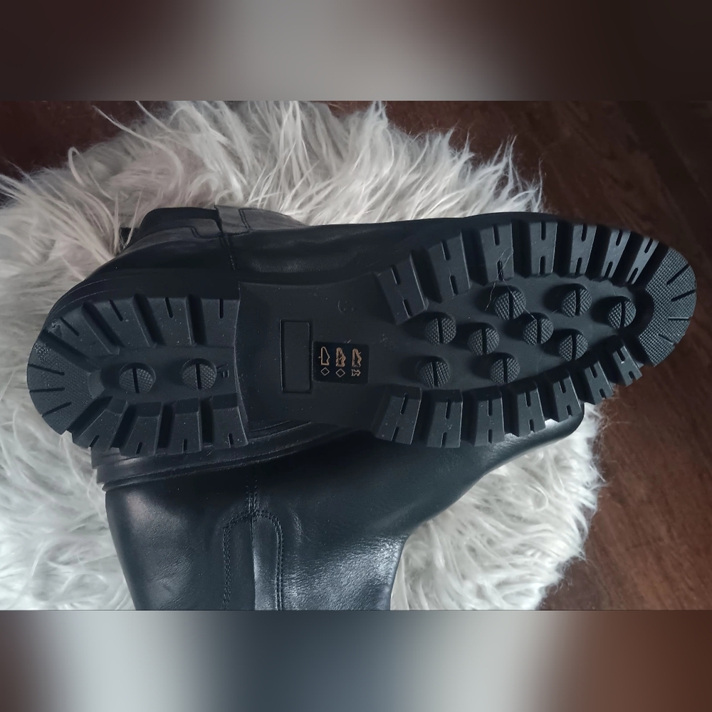 Steve Madden Size 10W Leather Black Boots - Picture 3 of 5